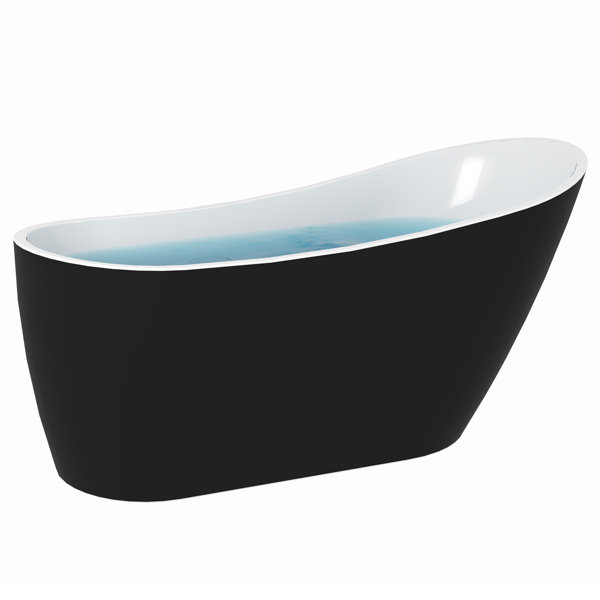 AKDY 54" x 28" Freestanding Soaking Fiberglass Bathtub Wayfair